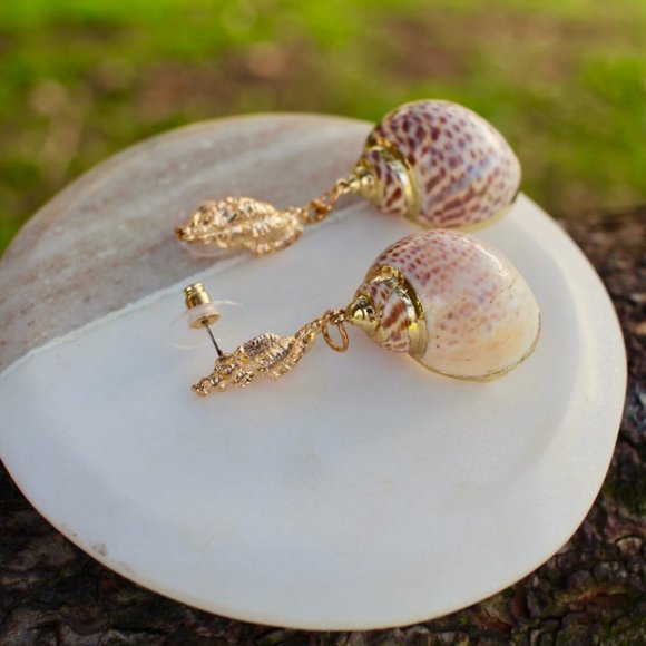 New Natural Seashell beach summer Dangle Earrings Ocean Boho Native - Picture 6 of 13